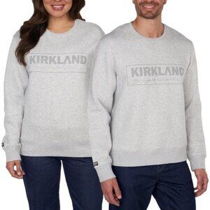 Kirkland Signature (Costco)Unisex Logo Crewneck (Gray, Men’s S/Ladies M)